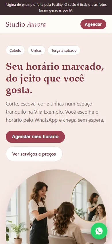 A mesma demonstração Studio Aurora · R$ 400 no celular